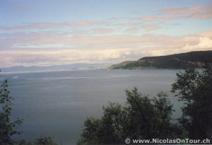 Blick auf den Trondheimsfjorden vor Malvik