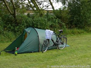 Zelt auf dem Campingplatz von Haverslev (1)