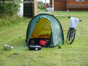 Zelt auf dem Campingplatz von Haverslev (2)