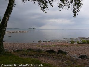 Heranziehende Regenfront über dem Vänern-See