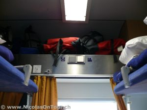 Gepäckablage im CityNightLiner