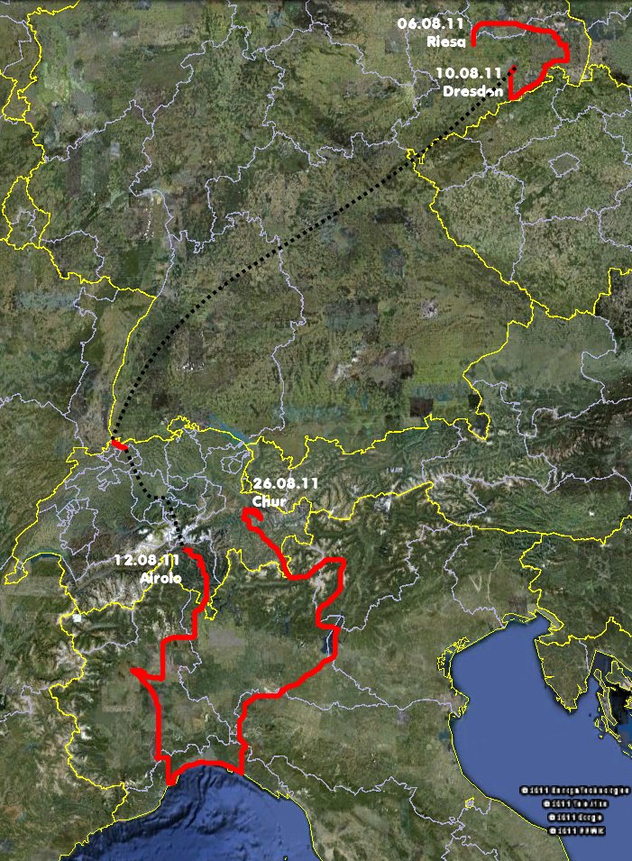 Radtour 2011 - Karte