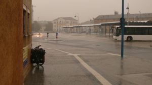 Begrüssungsregen in Riesa (1)