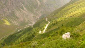 Strasse auf den Col de l'Iseran