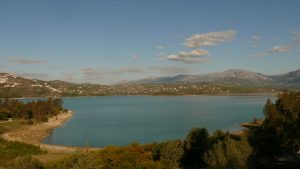 Morgenstimmung am Stausee von Viñuela