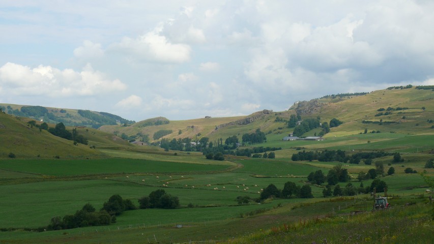 Landschaft während der Abfahrt