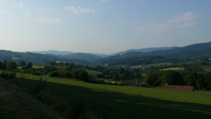 Landschaft während der Abfahrt