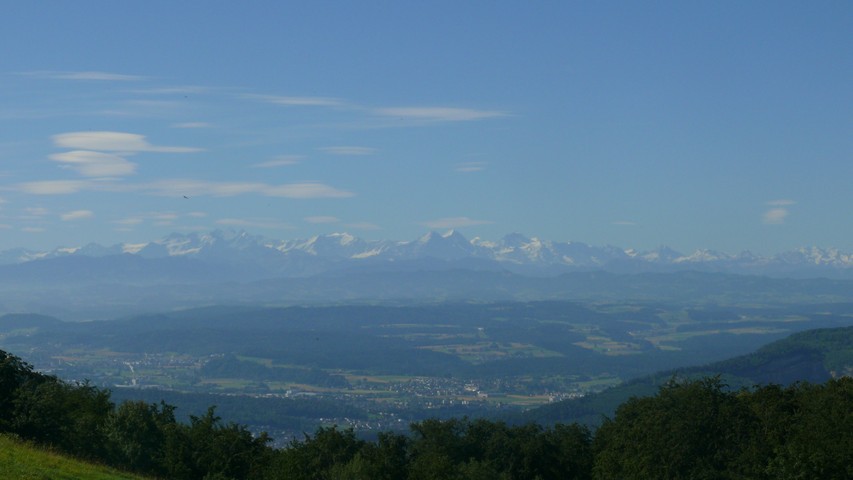 Prächtige Fernsicht auf die Alpen