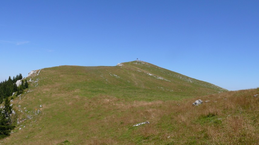 Blick auf den Gipfel von Le Suchet
