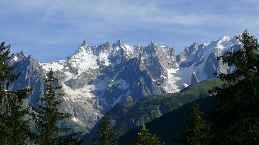 Alpenpanorama nach wenigen Kilometern