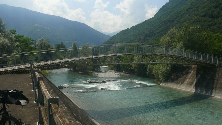 Fahrradbrücke über die Adda