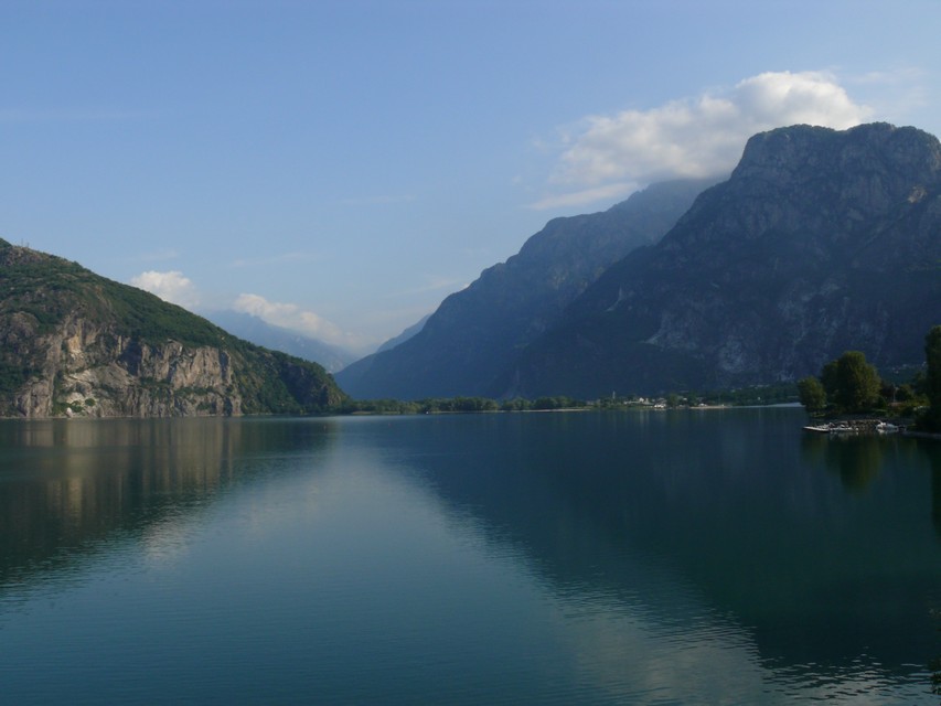 Blick zurück am Lago die Mezzola