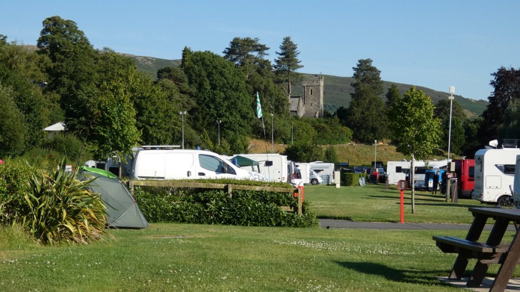 Auf dem Campingplatz von Rhayader
