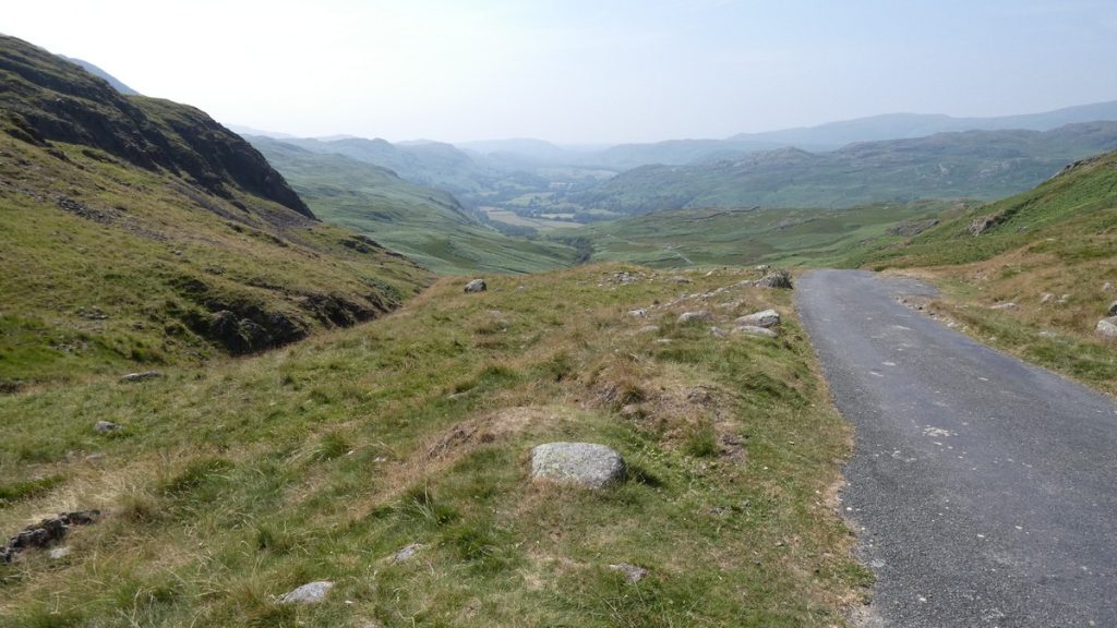 Blick vom Hardknott Pass