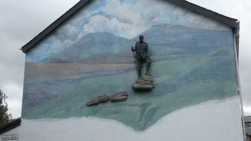 Dreidimensionales Wandbild in Okehampton