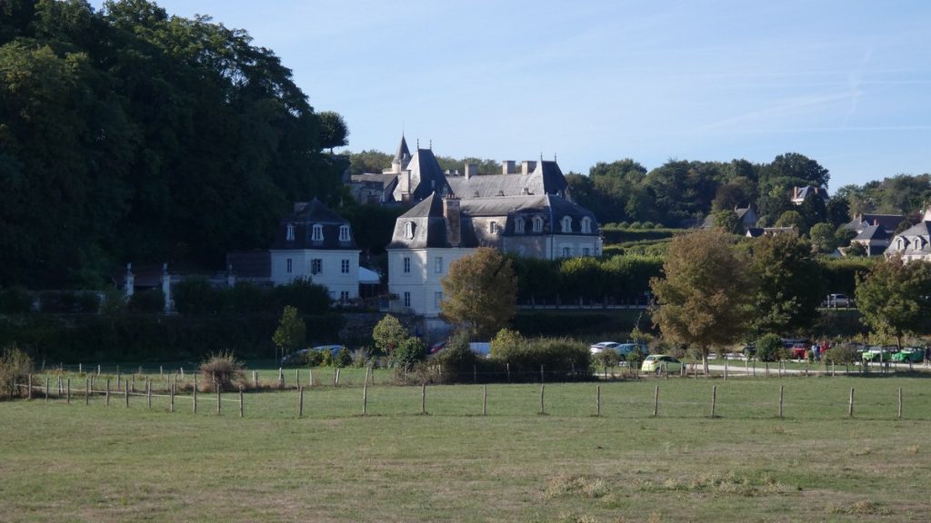 Wieder auf dem Radweg, ein letzter Blick auf Schloss Villandry