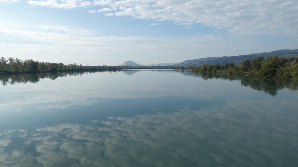 Einmündung der Isère in die Rhone