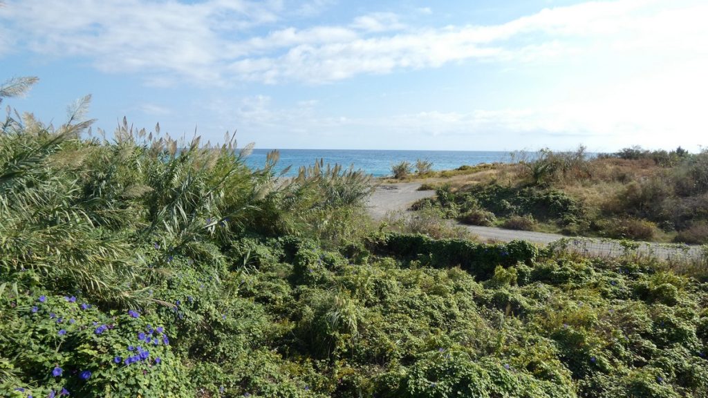 Nach über 100 Kilometer seit Mandelieu-la Napoule sehe ich das erste Stück Mittelmeerküste ohne Strand oder Bebauung!
