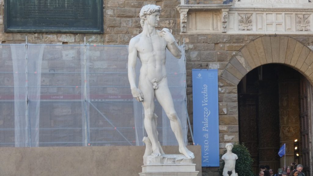 Michelangelos David vor dem Palazzo Vecchio