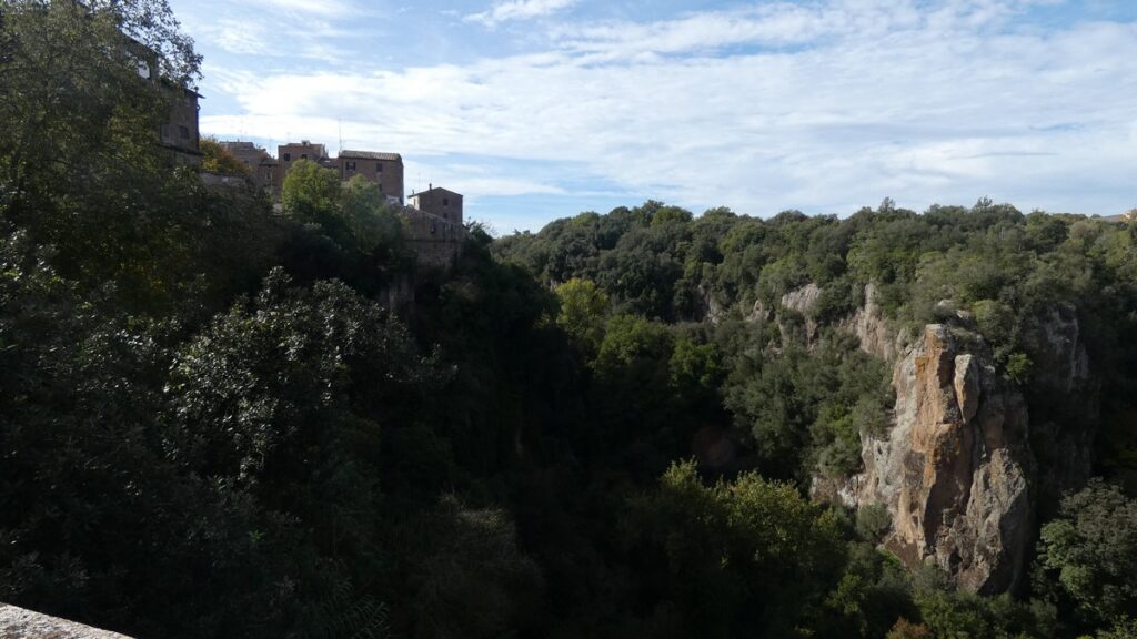 Blick in die Schlucht in Civita Castellana